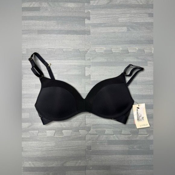 New Madewell LIVELY The All-Day Deep V No-Wire Bra Black - Picture 6 of 12